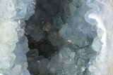 Polished, Crystal Filled Celestine (Celestite) Geode - Madagascar #98828-1